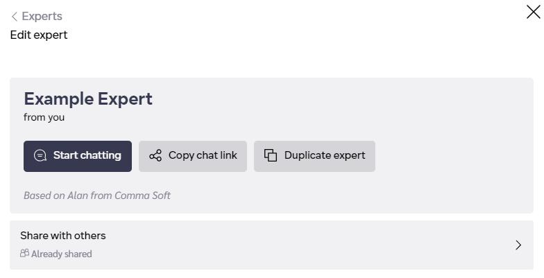 Expert Settings