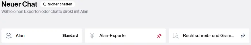 New Chat with Pinned Experts